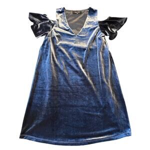 Sugar Lips Dress Size XS Gray Velvet Cold Shoulder